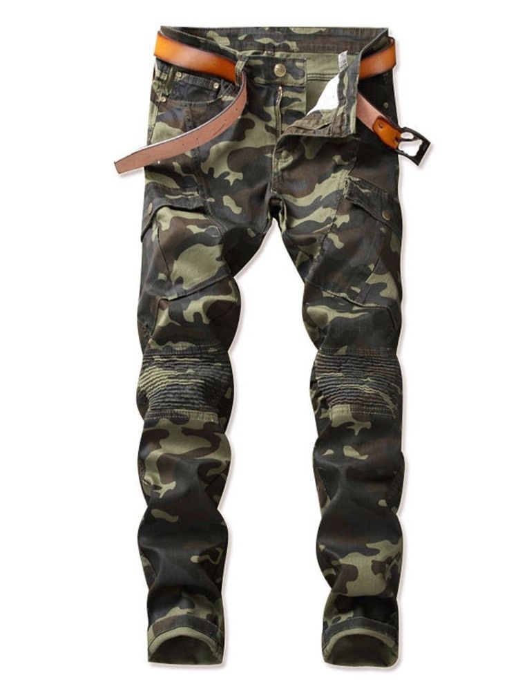 Miesten Print Camouflage Casual Four Seasons -rennot Housut