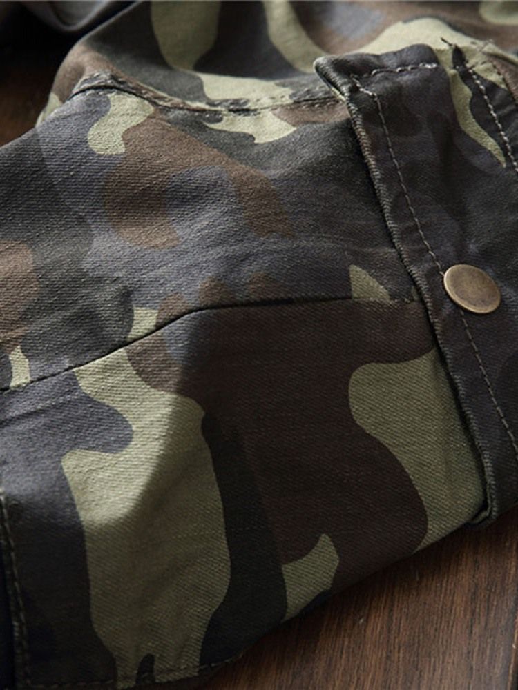 Miesten Print Camouflage Casual Four Seasons -rennot Housut