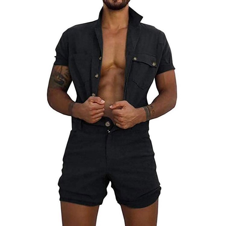 Miesten Shortsit Rento Jumpsuits-haalari