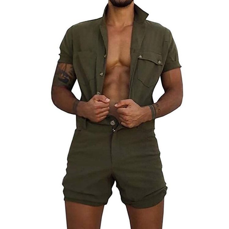 Miesten Shortsit Rento Jumpsuits-haalari