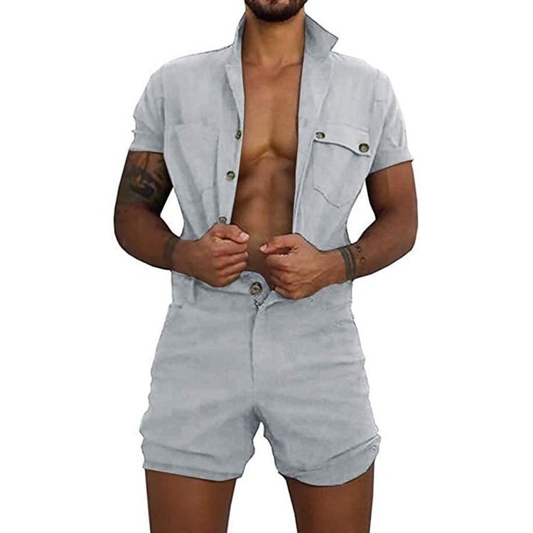 Miesten Shortsit Rento Jumpsuits-haalari