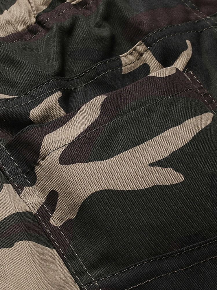 Ohut Lace-up Camouflage -rennot Miesten Housut