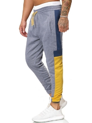Patchwork Color Block Casual Lace-up Miesten Housut