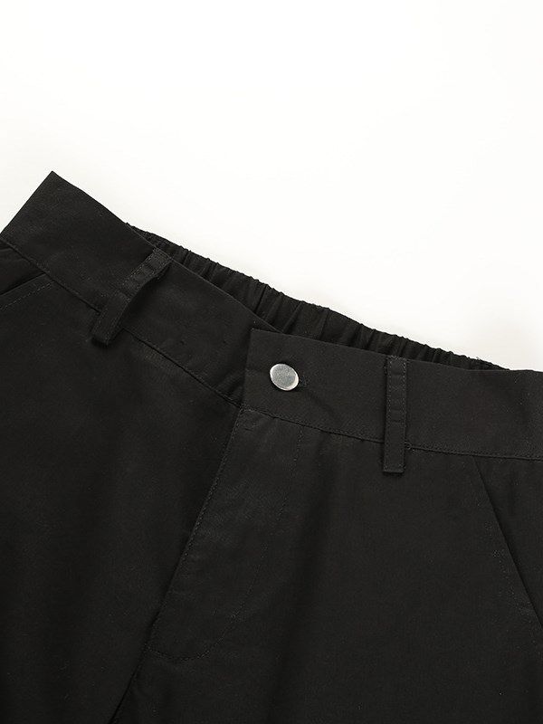 Pocket Loose Plain Naisten Housut