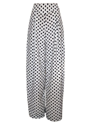 Polka Dots Wide Legs Print Naisten Housut