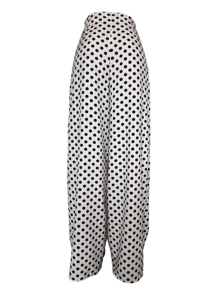 Polka Dots Wide Legs Print Naisten Housut