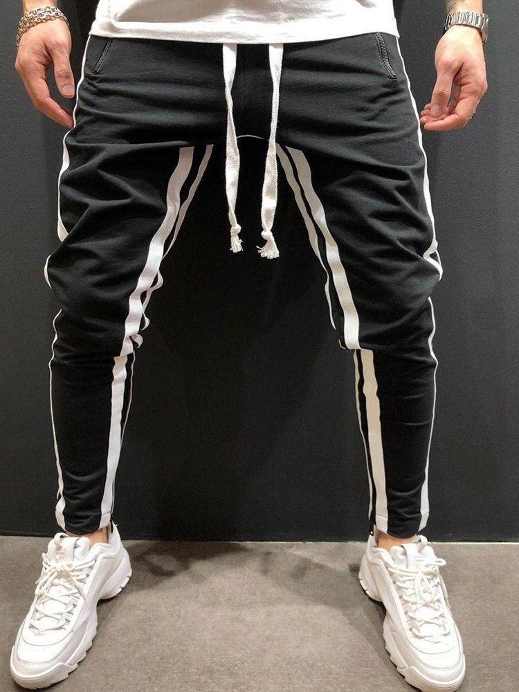 Raita-lyijykynähousut Lace-up European Lace-up Casual Miesten Housut