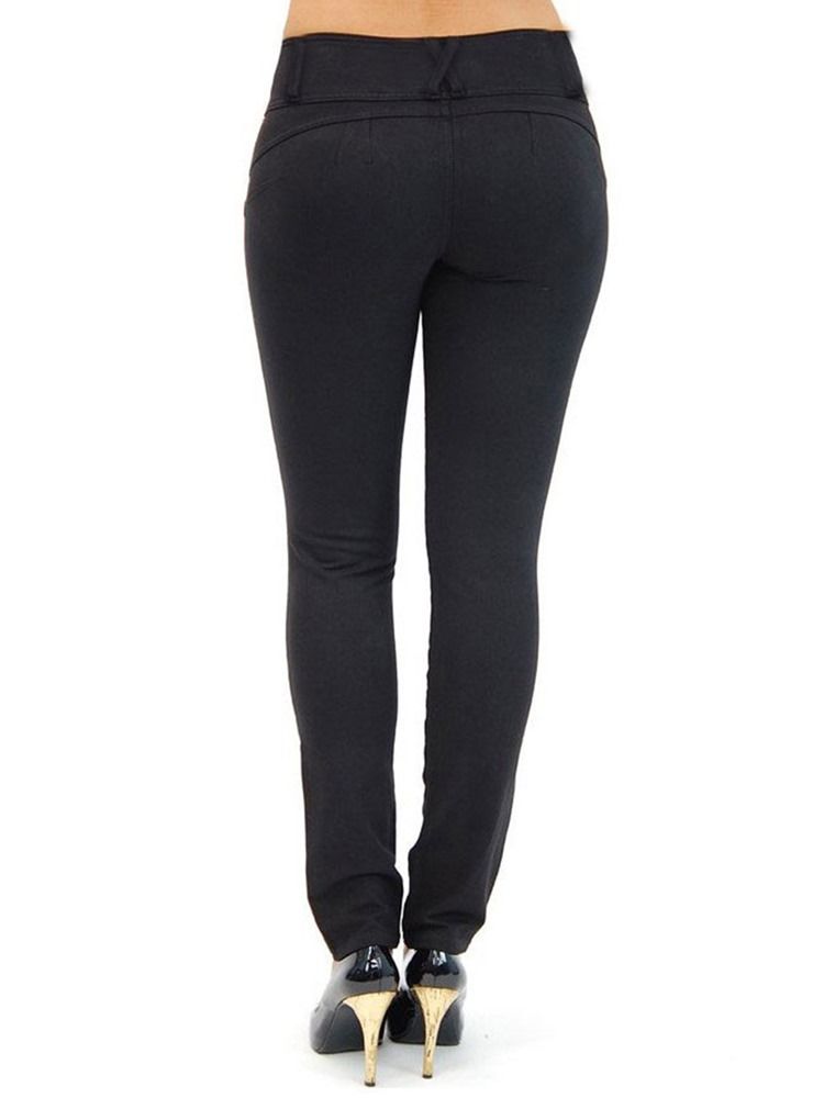 Skinny Button Naisten Housut
