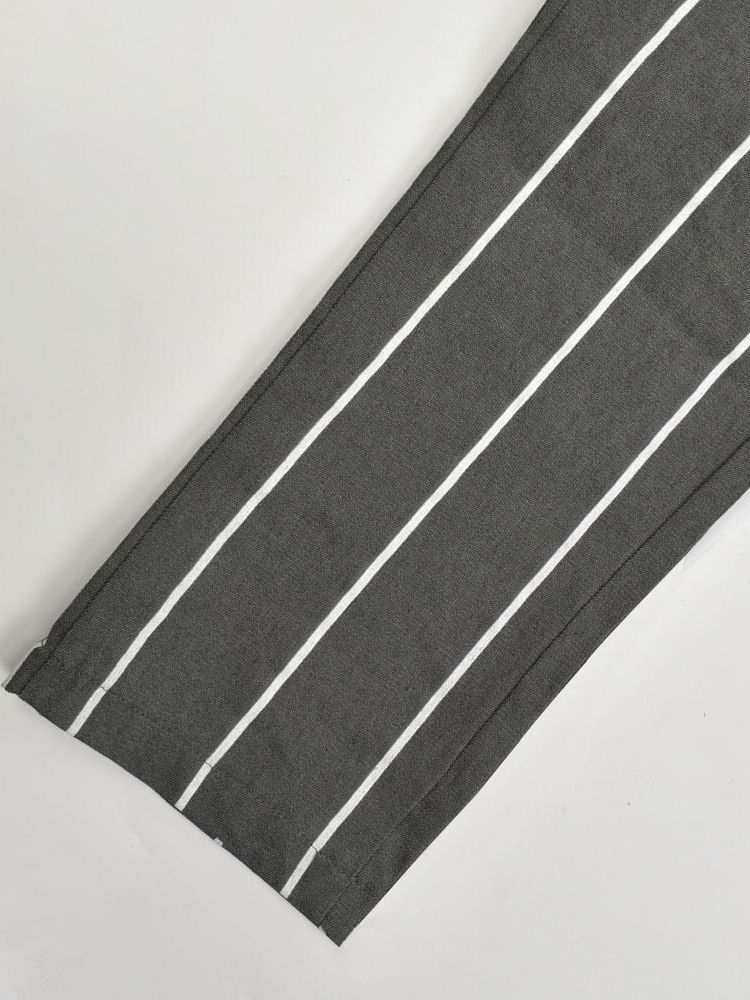 Stripe Pencil Pants Zipper Miesten Rento Housut
