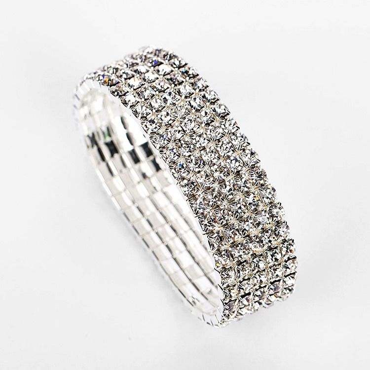 Diamante Plain Romantic Wedding Naisten Rannekorut