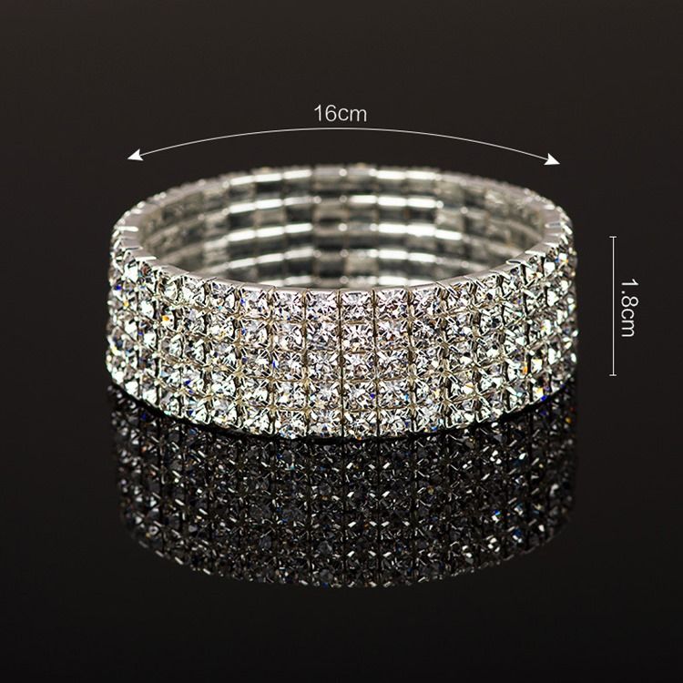 Diamante Plain Romantic Wedding Naisten Rannekorut