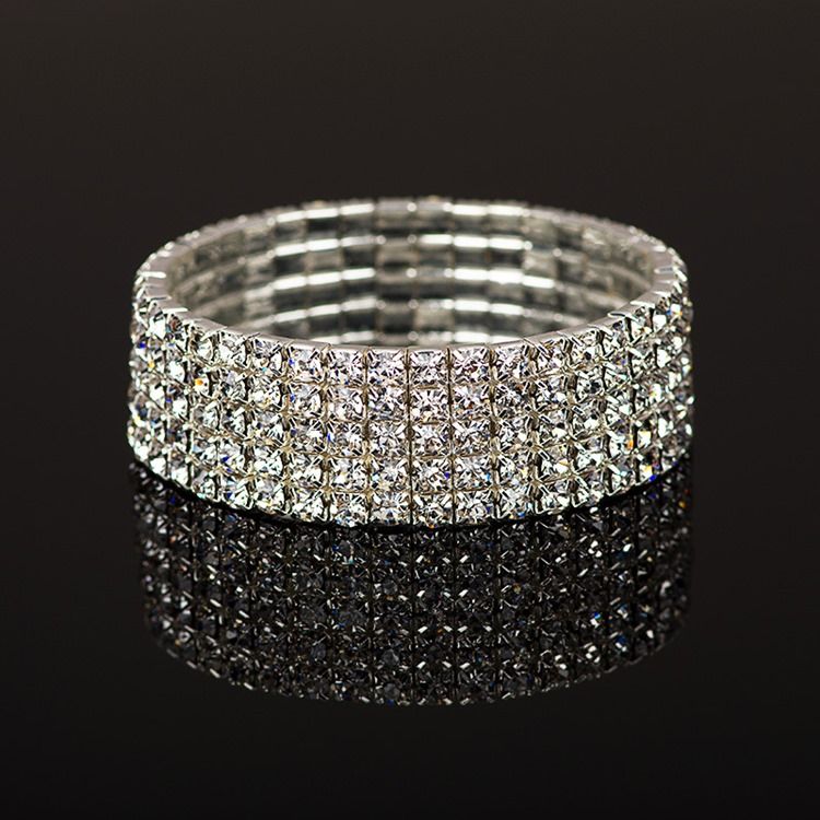 Diamante Plain Romantic Wedding Naisten Rannekorut
