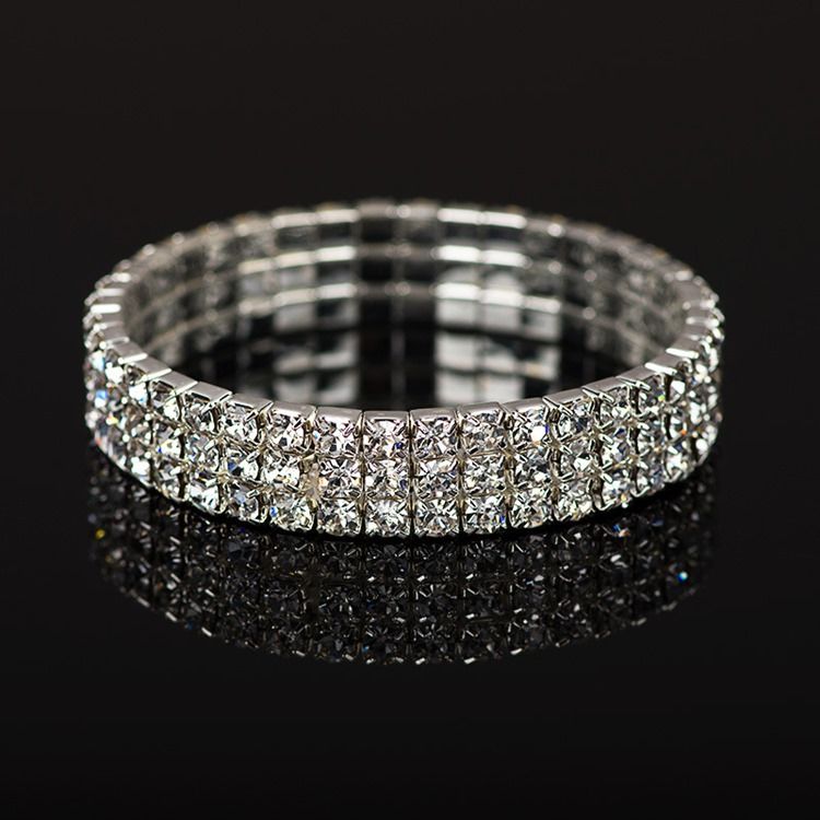 Diamante Plain Romantic Wedding Naisten Rannekorut