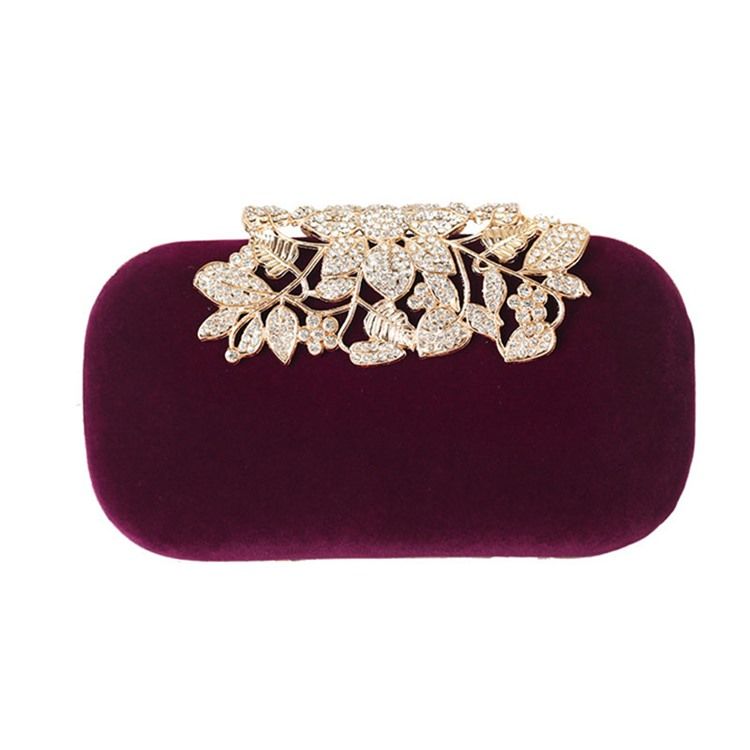 Rhinestone Rectangle Naisten Kytkimet Iltalaukut