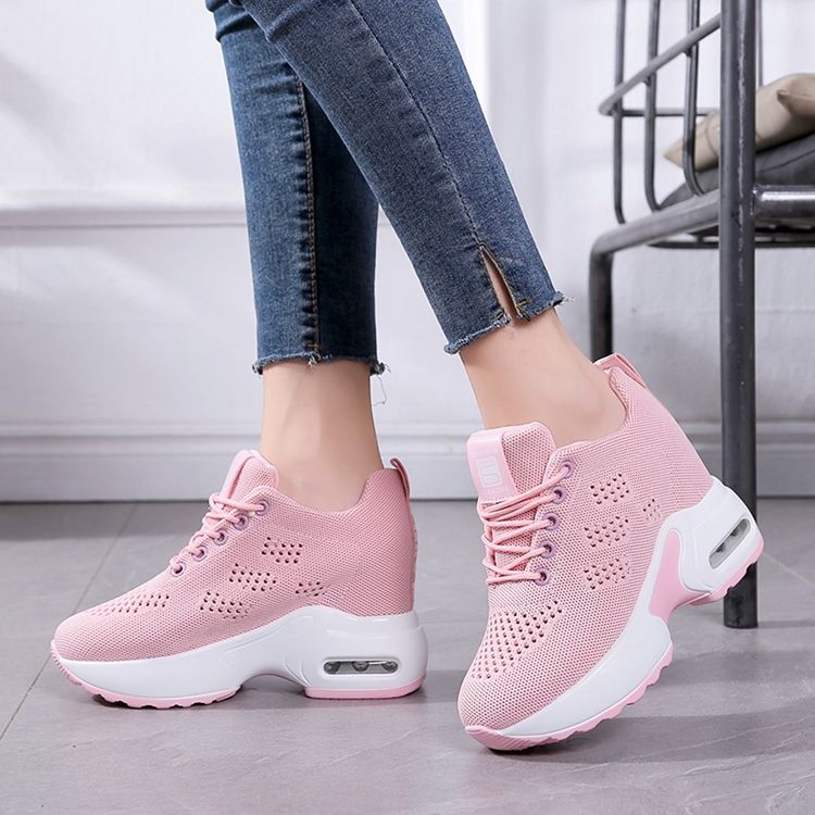 Mesh Lace-up Wedge Heel Naisten Lenkkarit