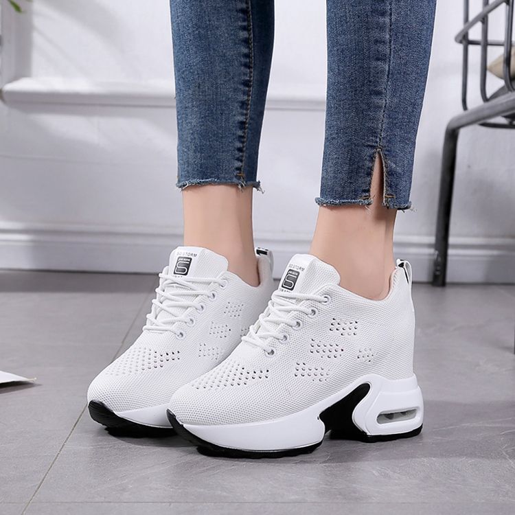 Mesh Lace-up Wedge Heel Naisten Lenkkarit