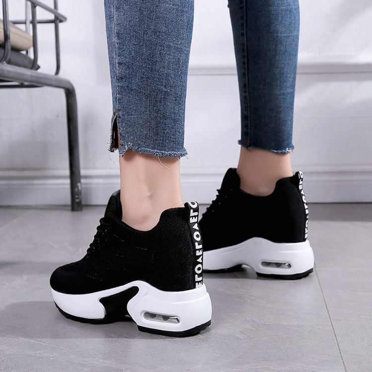 Mesh Lace-up Wedge Heel Naisten Lenkkarit