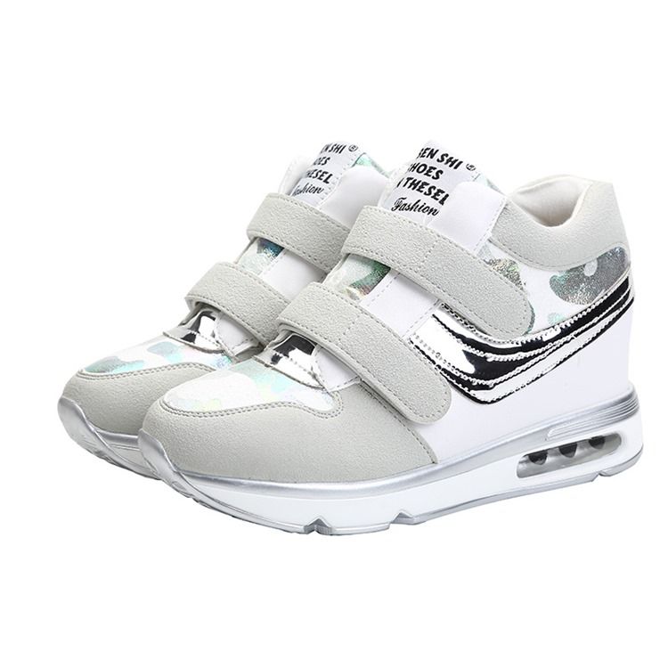 Patchwork Camouflage Platform Velcro Naisten Lenkkarit