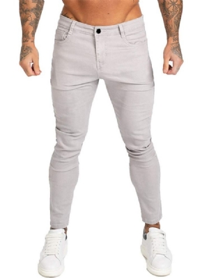 Kynähousut Plain Pocket Sports Zipper -farkut