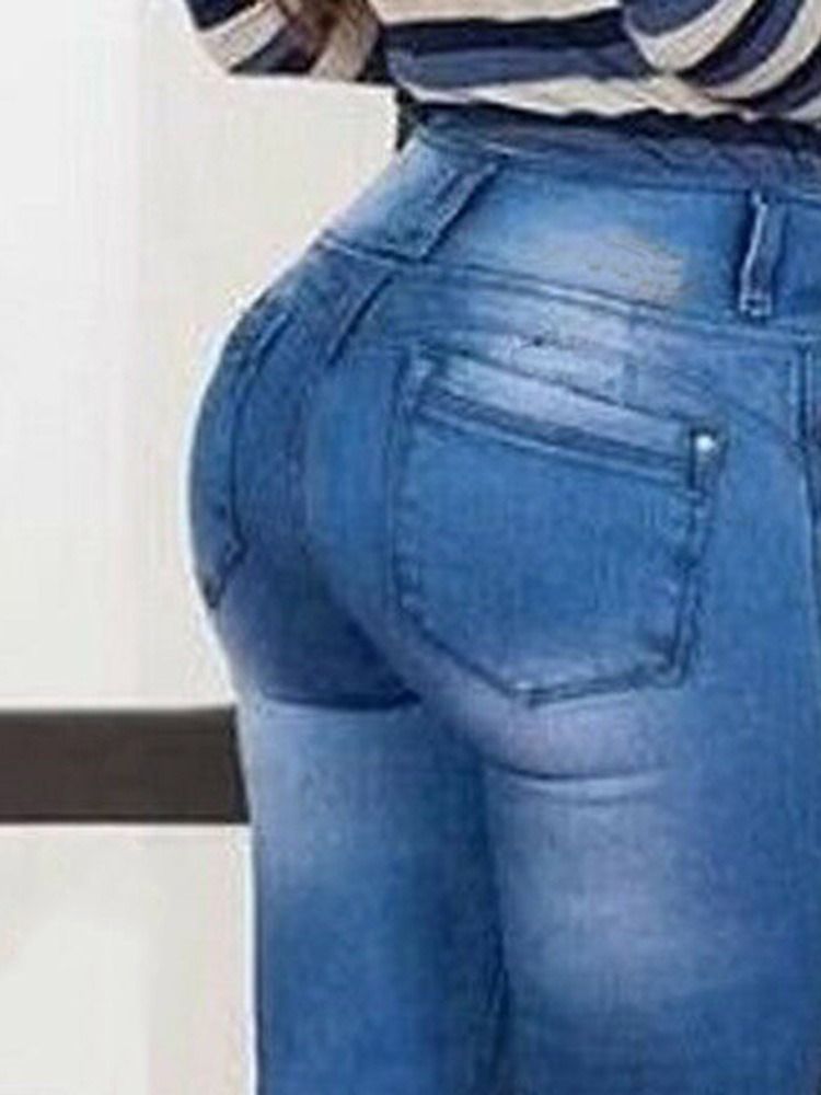 Naisten Bellbottoms-kapeat Farkut