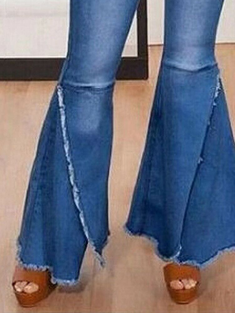 Naisten Bellbottoms-kapeat Farkut