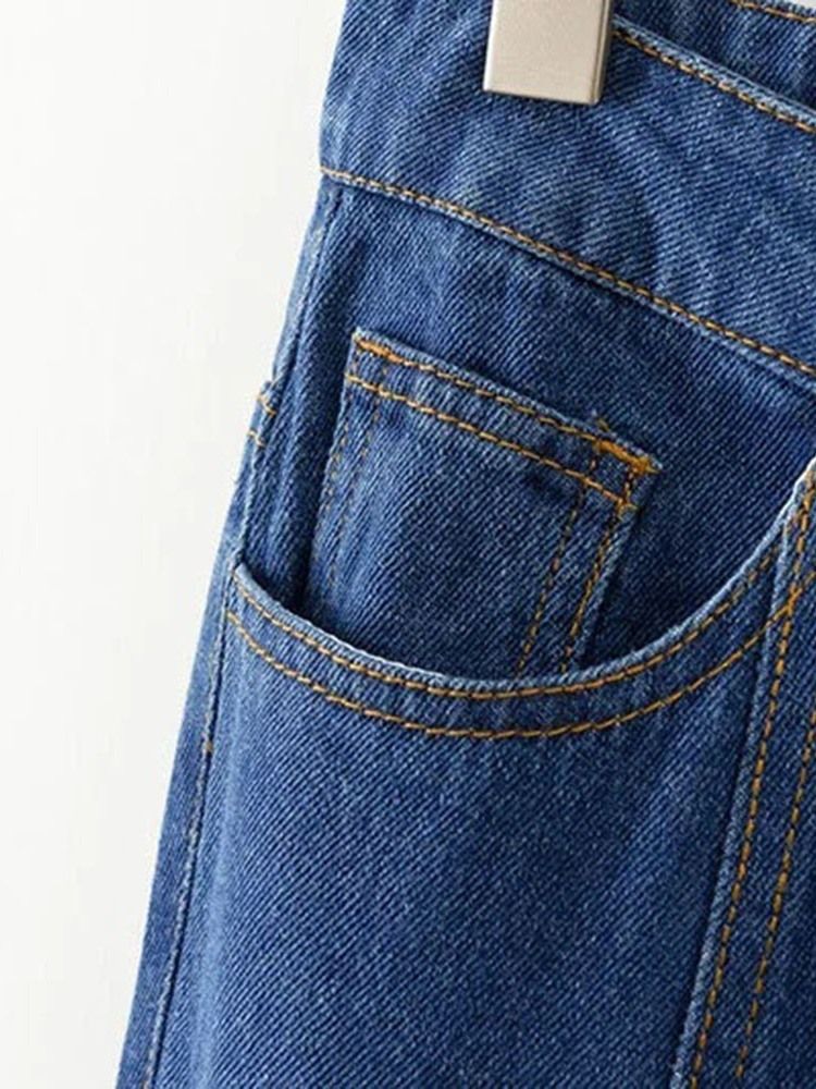 Naisten Bellbottoms-pestävät Tavalliset Korkean Vyötärön Ohut Farkut