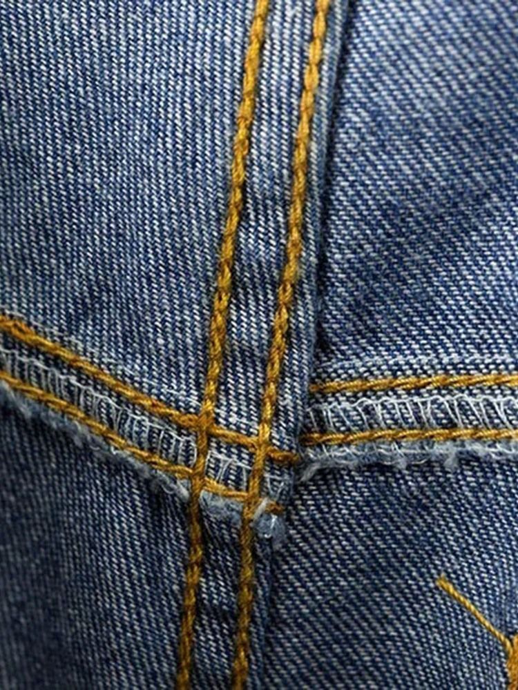Naisten Bellbottoms-pestävät Tavalliset Korkean Vyötärön Ohut Farkut