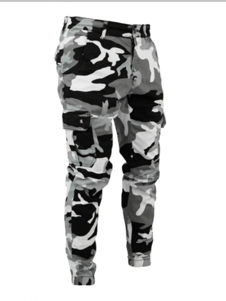 Pencil Pants Camouflage European Miesten Farkut