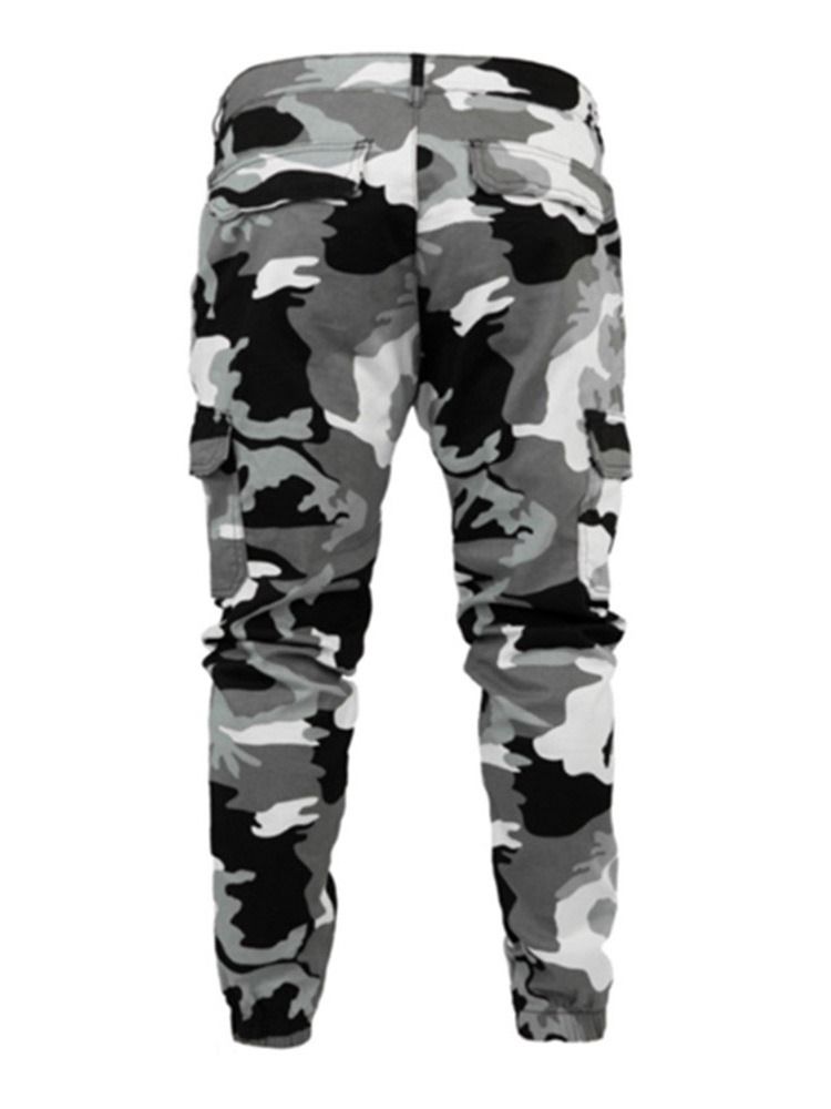 Pencil Pants Camouflage European Miesten Farkut