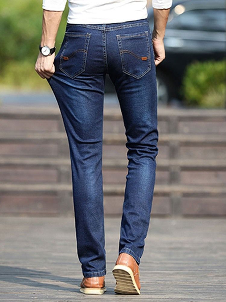 Plain European Mid Waist -farkut