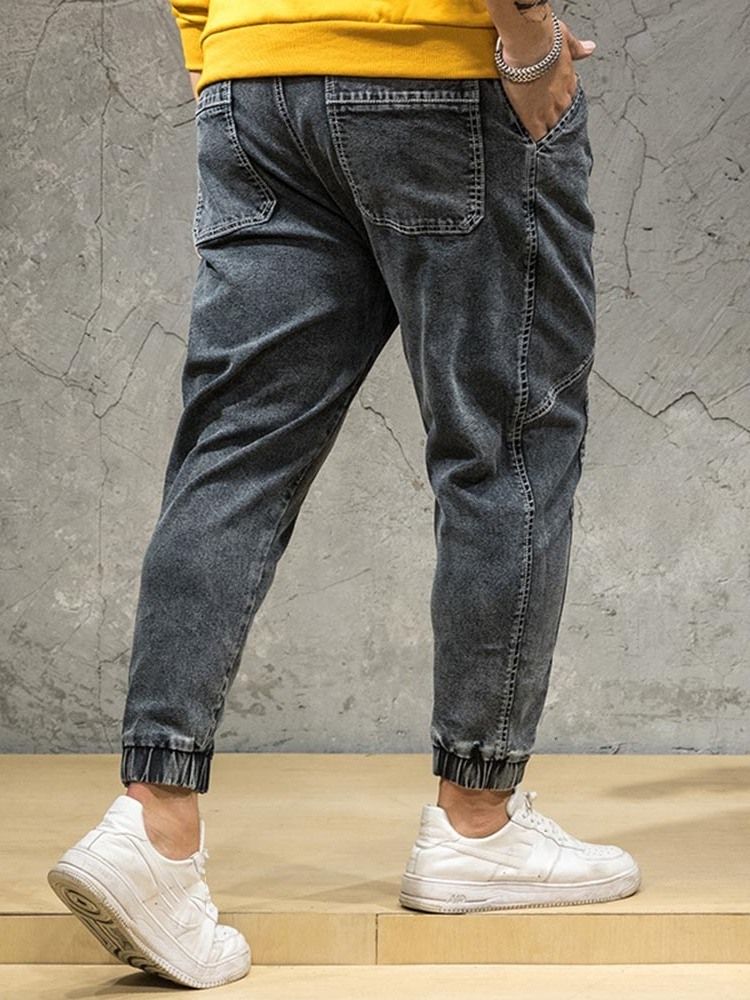 Pocket Japanese Zipper Miesten Farkut