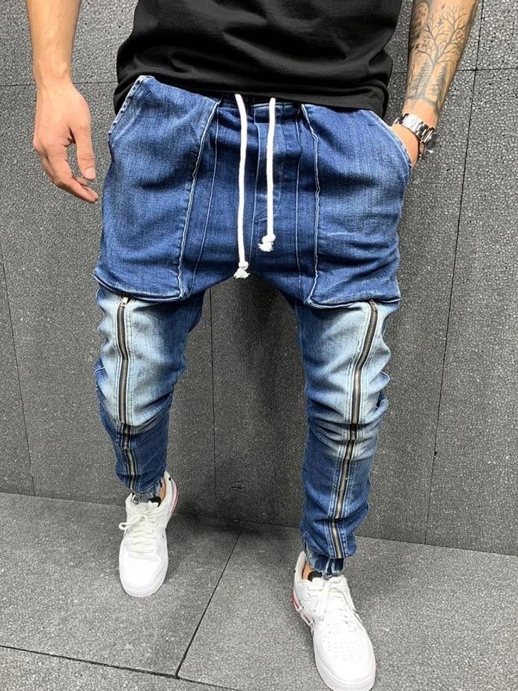Pocket Lace-up Hip Hop -farkut