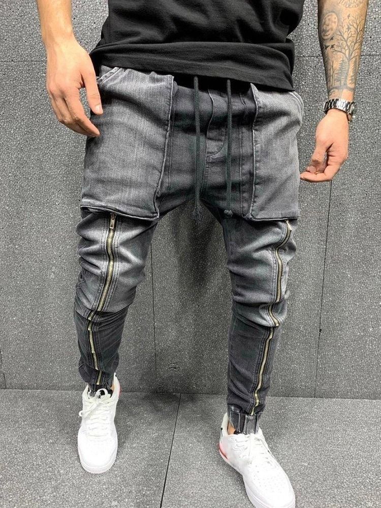 Pocket Lace-up Hip Hop -farkut