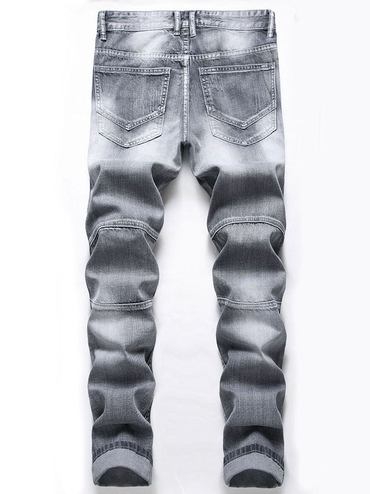 Reikävetoketjullinen Miesten Farkut