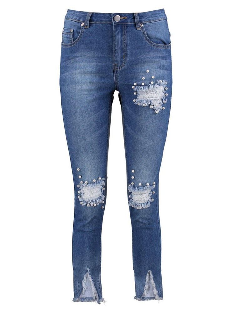 Skinny Denim Epäsymmetriset Naisten Farkut