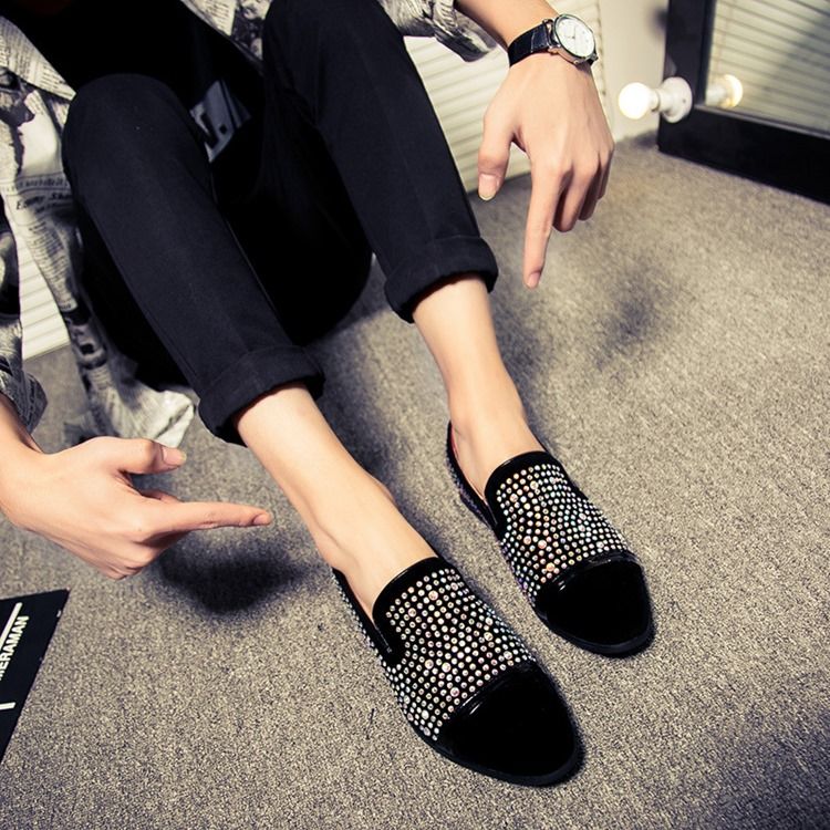 Miesten Matalat Ylemmät Tavalliset Slip-on-pu-vapaa-ajan Kengät