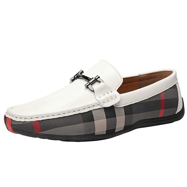 Plaid Slip-on Round Toe Miesten Kengät