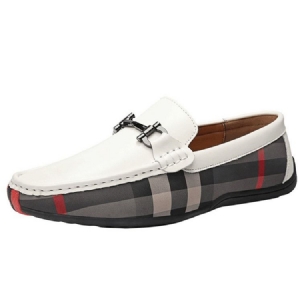 Plaid Slip-on Round Toe Miesten Kengät