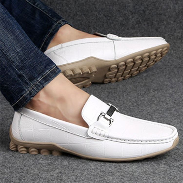Plaid Slip-on Round Toe Miesten Vapaa-ajan Kengät
