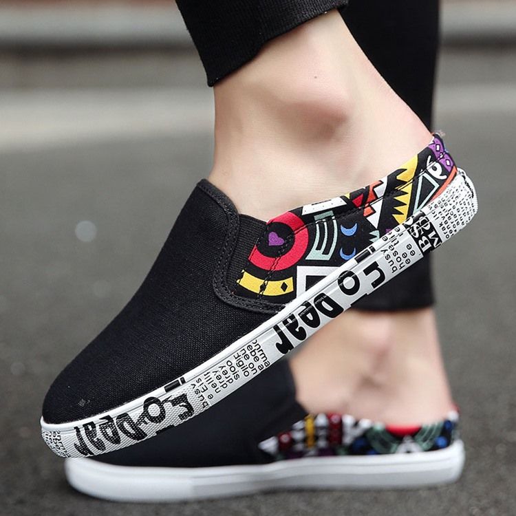 Print Slip-on Round Toe Miesten Kengät