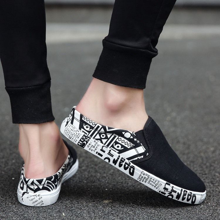 Print Slip-on Round Toe Miesten Kengät