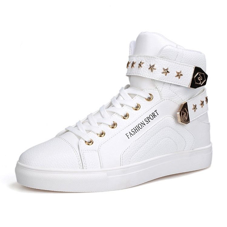 Pu Rivet Lace-up High-cut Upper Miesten Lenkkarit