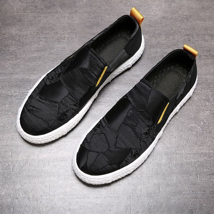 Pu Slip-on Color Block Round Toe Miesten Luistinkengät
