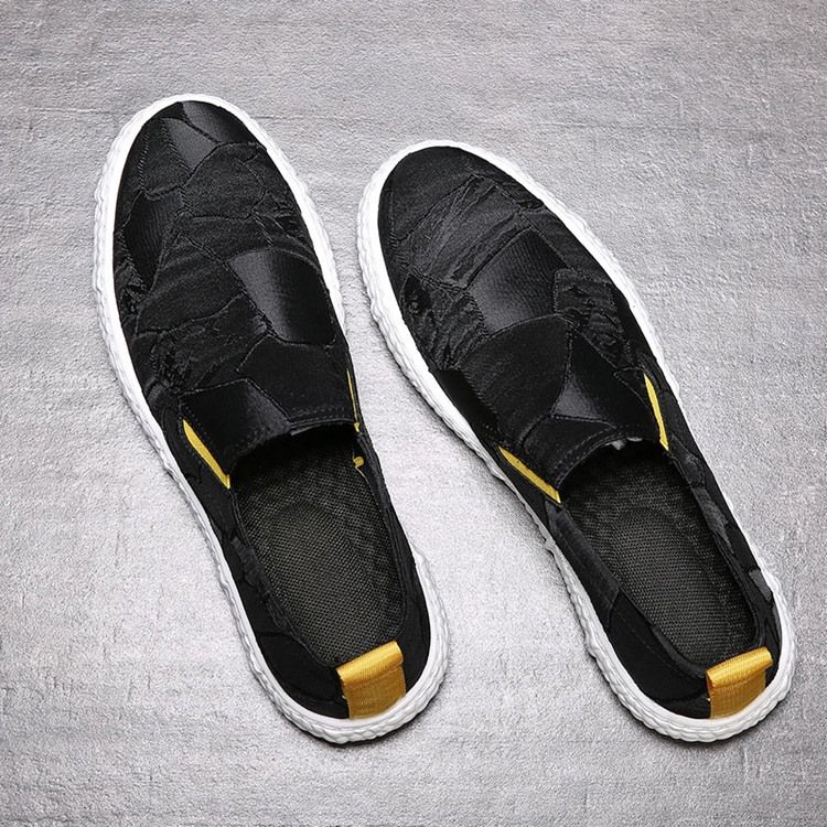 Pu Slip-on Color Block Round Toe Miesten Luistinkengät