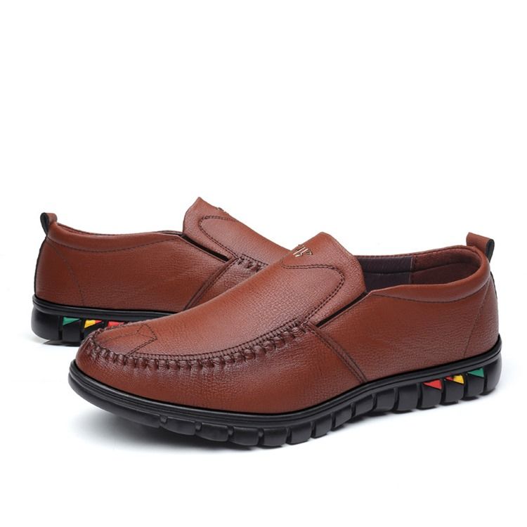 Pu Slip-on Round Toe Miesten Mukavat Kengät