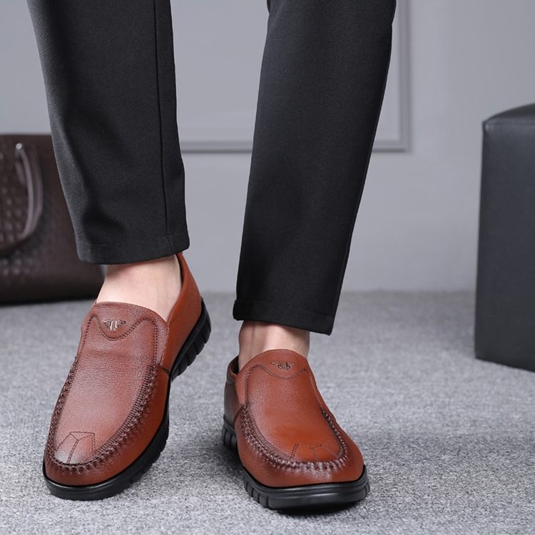 Pu Slip-on Round Toe Miesten Mukavat Kengät