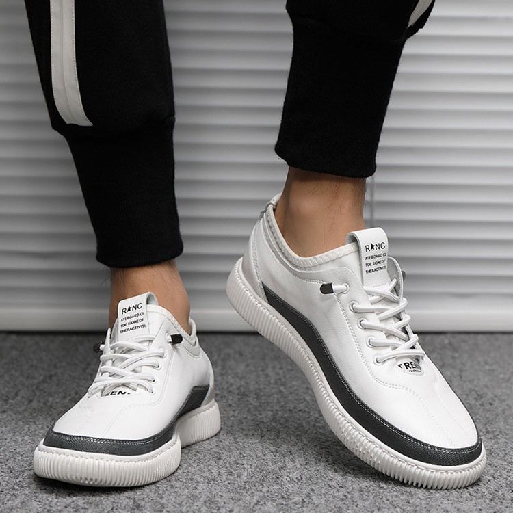 Pu Slip-on Round Toe Miesten Skeittikengät