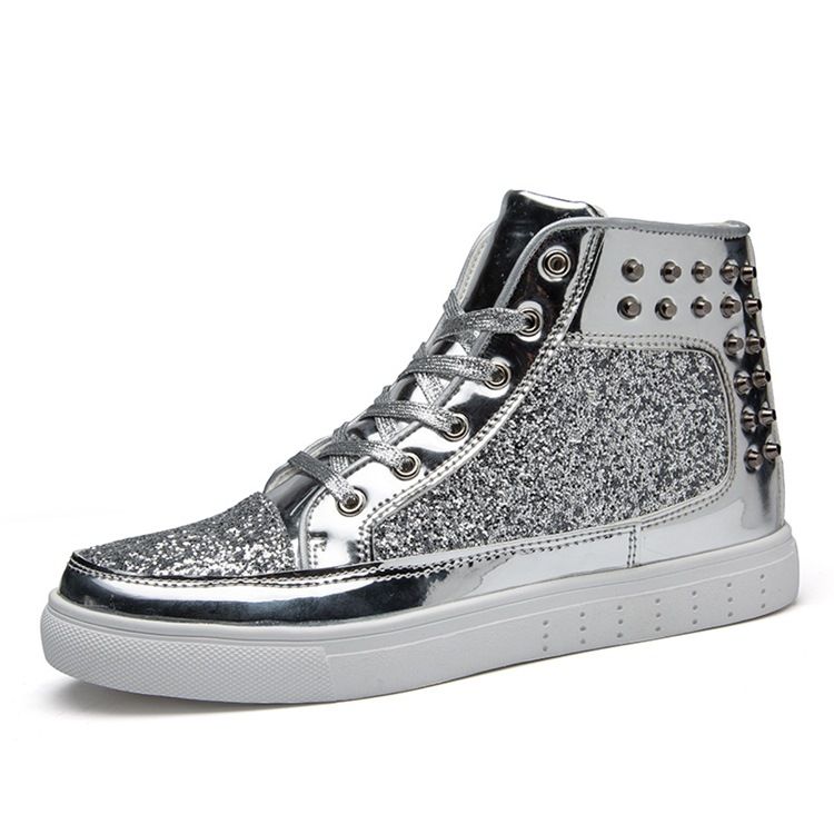 Sequin Lace-up Round Toe Miesten Luistimet