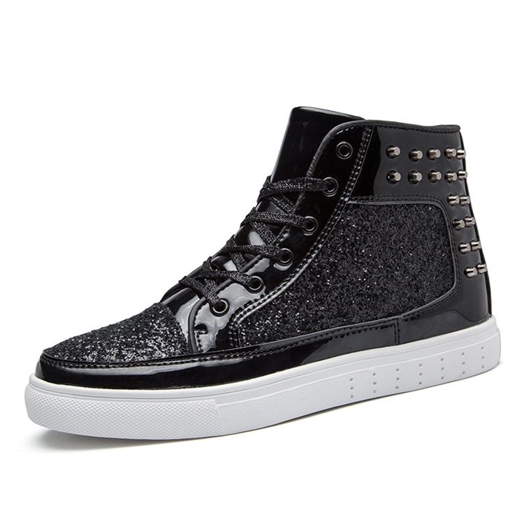 Sequin Lace-up Round Toe Miesten Luistimet