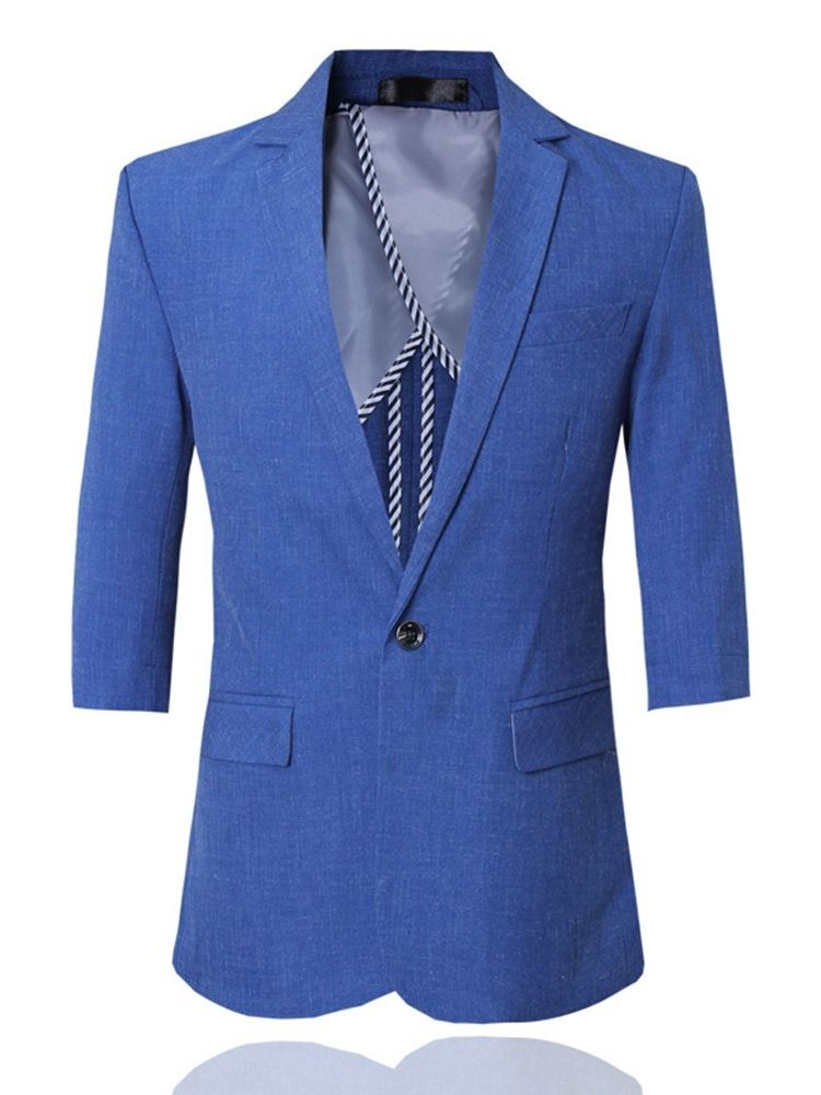 Blazer Button Plain Miesten Puku
